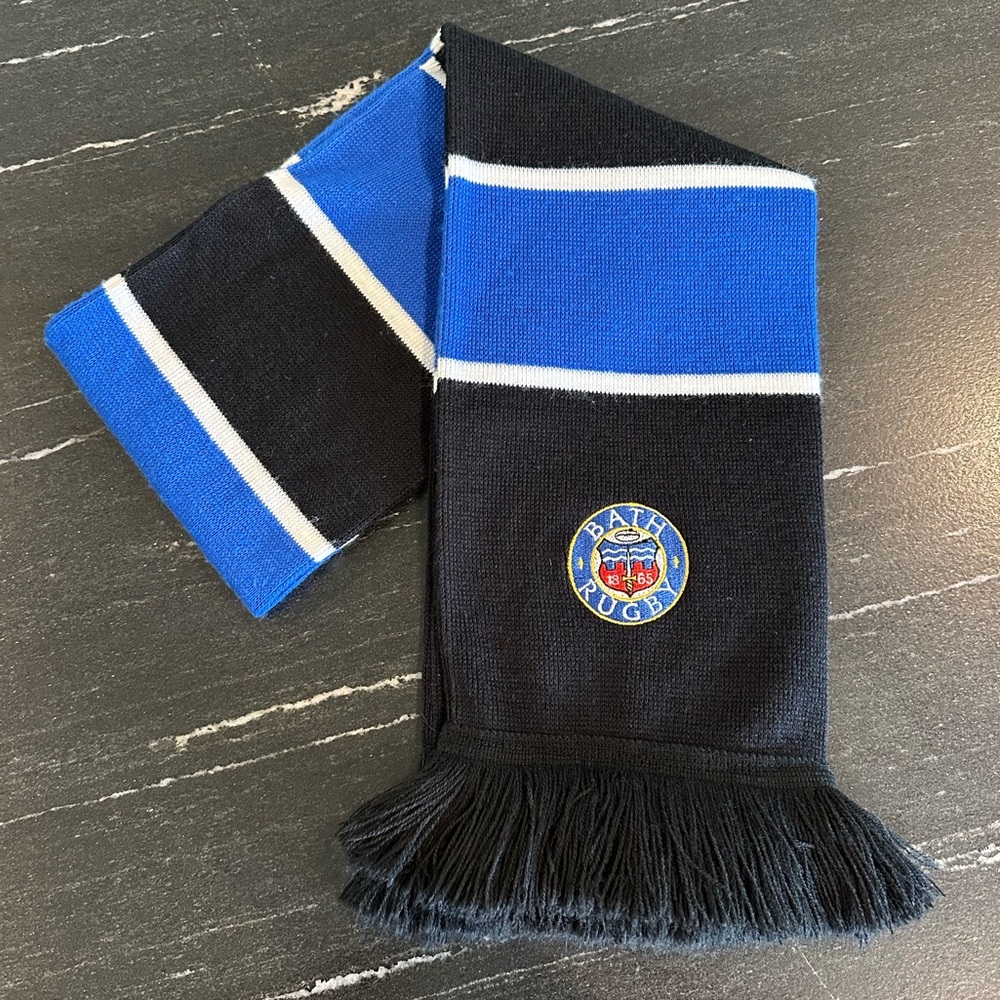 Bath Rugby Black and Blue Scarf
